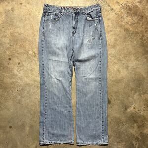 Vintage Y2k Unionbay Baggy Distressed Flared Jeans 34x32